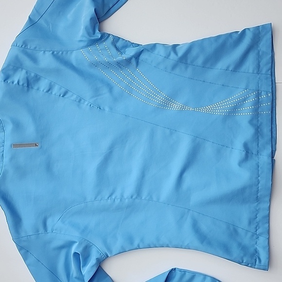 FILA Women's Sky Blue Mesh Lined Lightweight Zip Up Windbreaker Jacket Size S - Picture 8 of 16